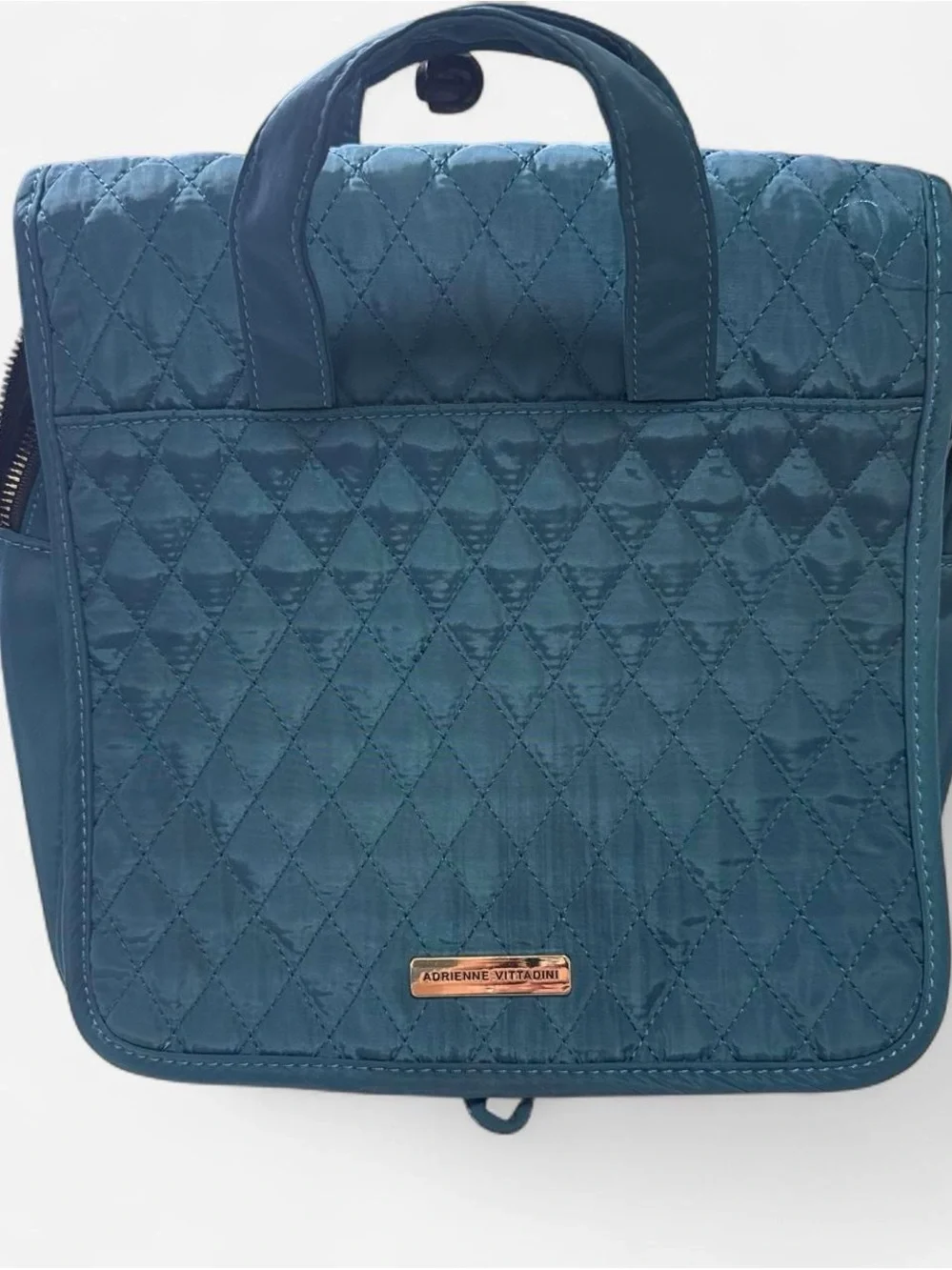 Adrienne Vittadini Teal Quilted Women’s Bathroom Carry Bag